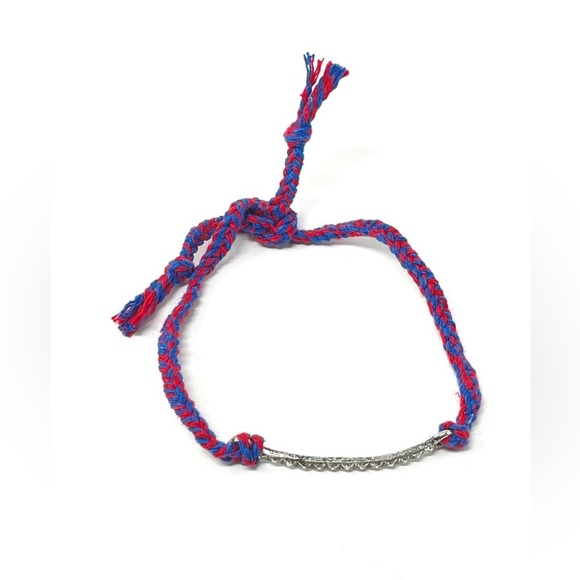 New Free People Adjustable Friendship Metal Textile Bracelet - Picture 3 of 4